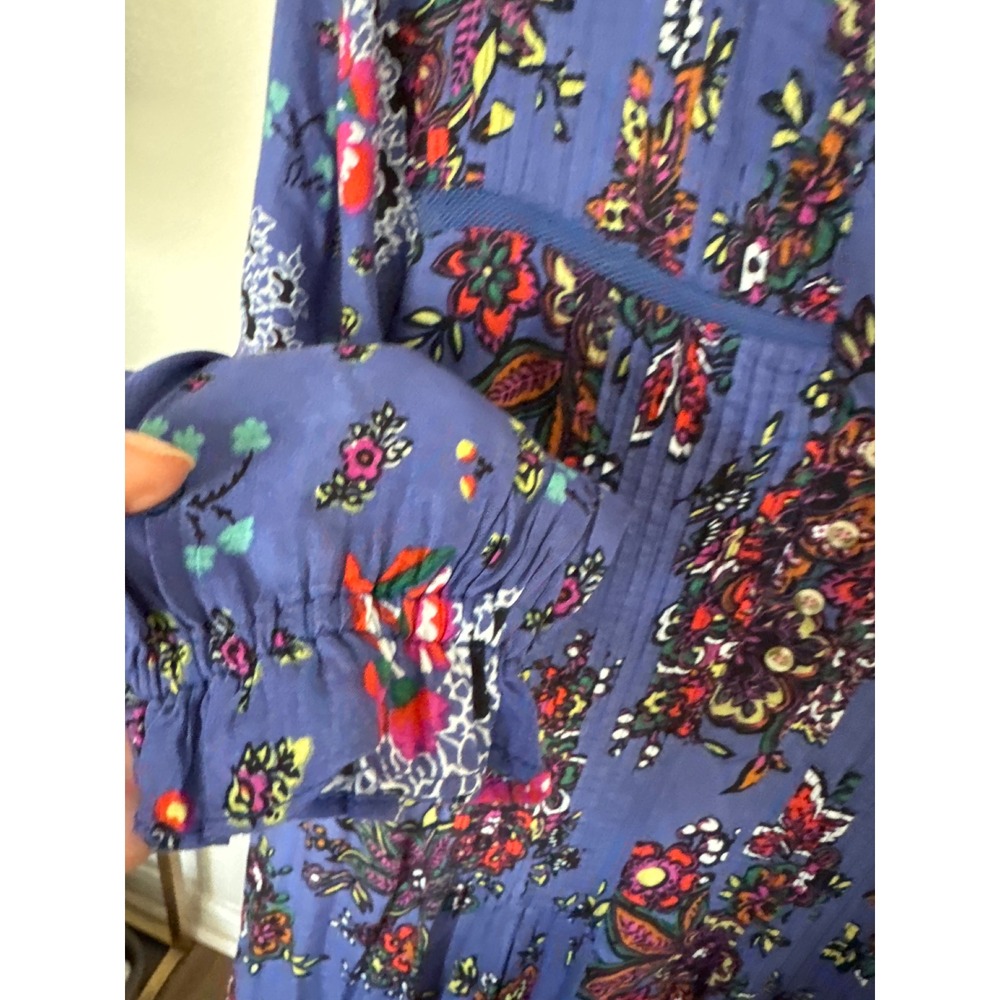 Anthropologie Diana Pintucked Short Dress‎ XS 2 Women's Casual Floral NWT Floral - Picture 6 of 9